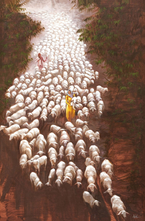 A HERD OF SHEEP