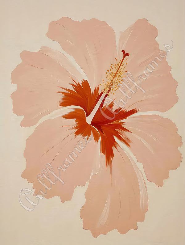 Tropical Peach Hibiscus 1