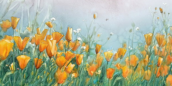 Orange Poppy Field